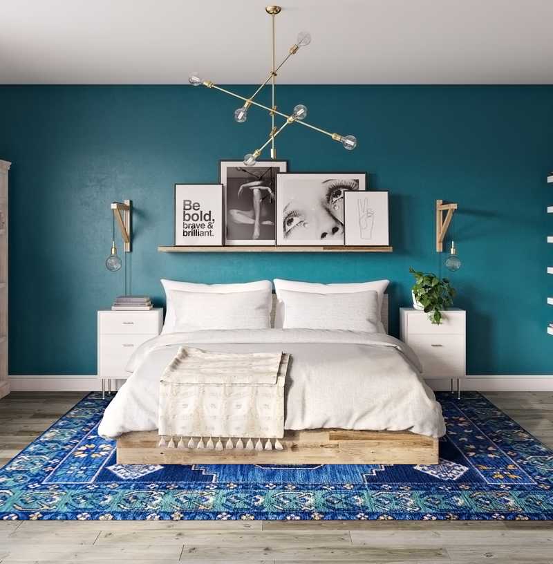 Bohemian, Global Bedroom Design by Havenly Interior Designer Leah