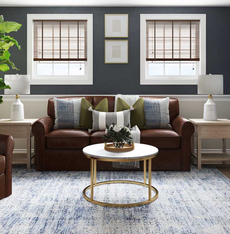 Farmhouse, Transitional Living Room Design by Havenly Interior Designer Kaity