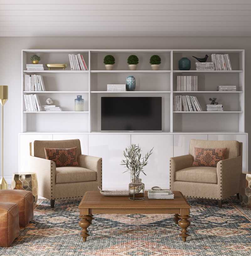 Farmhouse, Transitional Living Room Design by Havenly Interior Designer Julieta