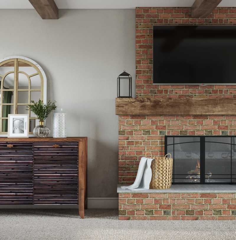 Classic, Farmhouse, Transitional Living Room Design by Havenly Interior Designer Erin