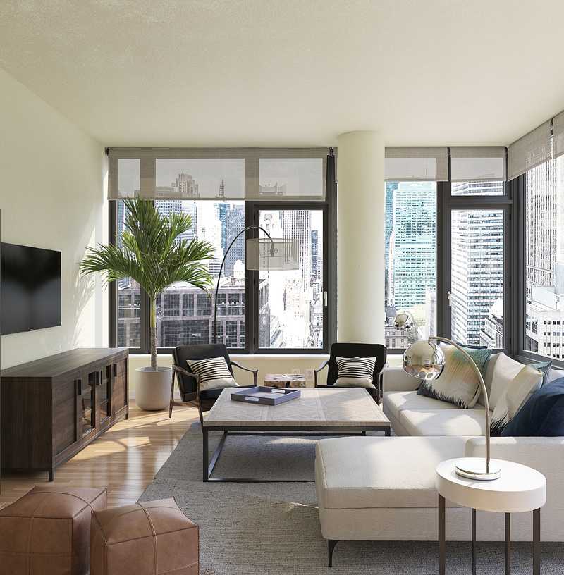 Modern, Industrial Living Room Design by Havenly Interior Designer Cathrine