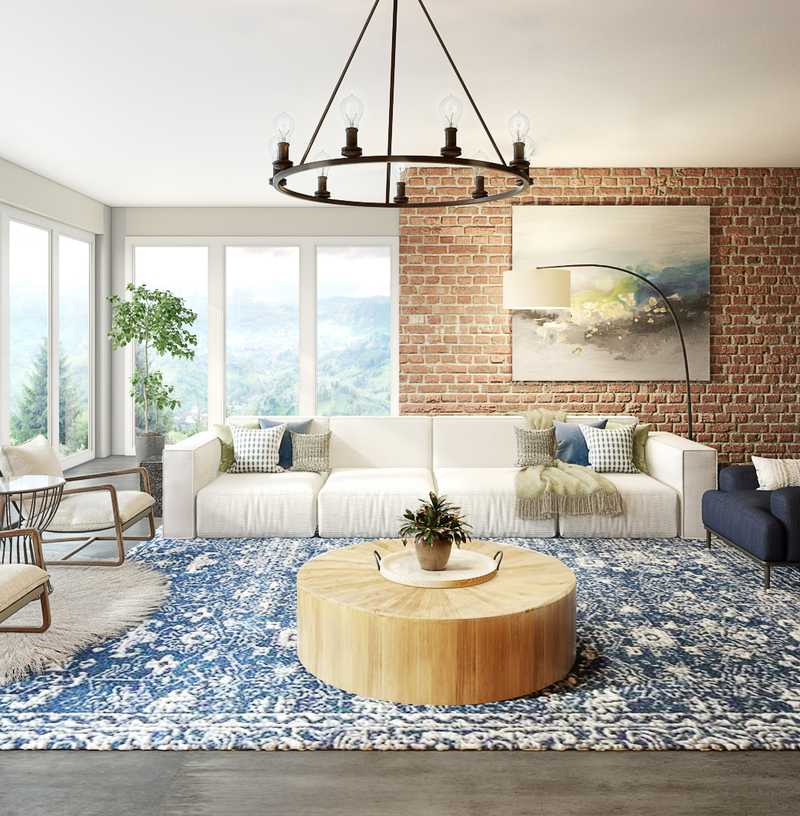 Industrial, Transitional Living Room Design by Havenly Interior Designer Jonica