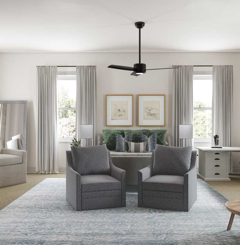 Bohemian, Midcentury Modern Bedroom Design by Havenly Interior Designer Vivian