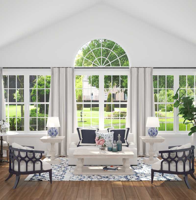 Coastal Living Room Design by Havenly Interior Designer Alissa