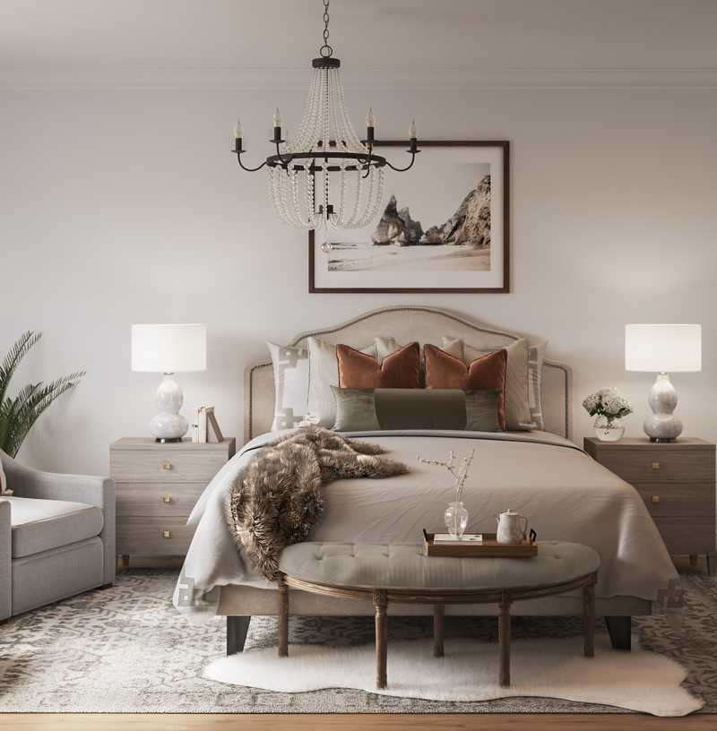Contemporary, Transitional Bedroom Design by Havenly Interior Designer Hannah