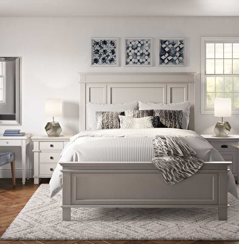 Glam, Farmhouse Bedroom Design by Havenly Interior Designer Gabrielle