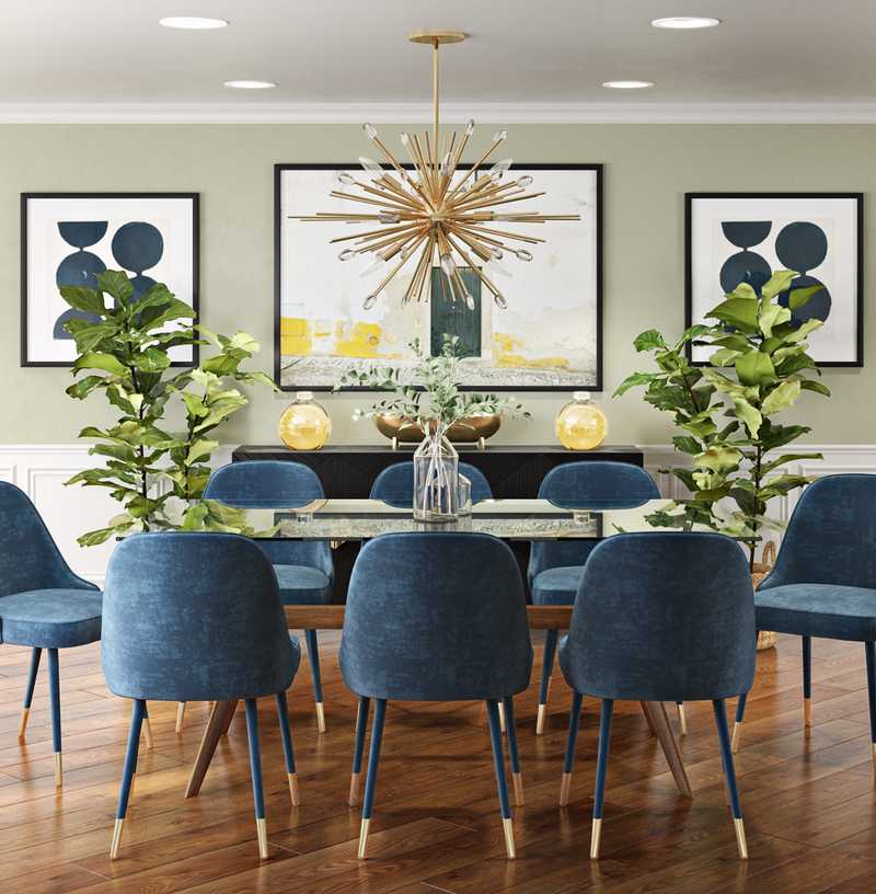 Modern, Eclectic, Bohemian, Glam, Global Dining Room Design by Havenly Interior Designer Danielle