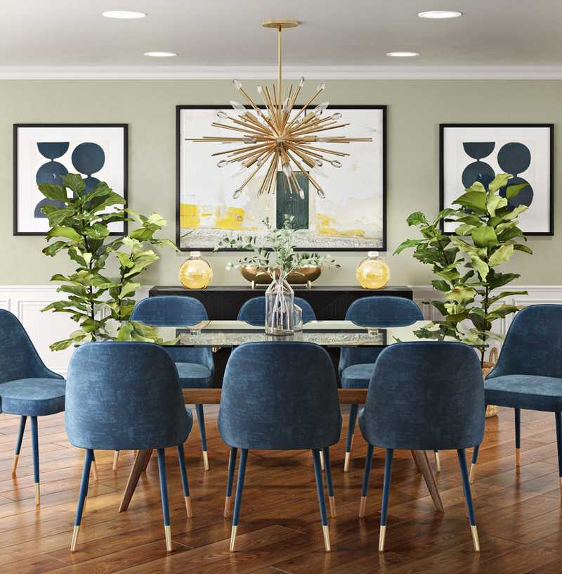 Modern, Eclectic, Bohemian, Glam, Global Dining Room Design by Havenly Interior Designer Danielle