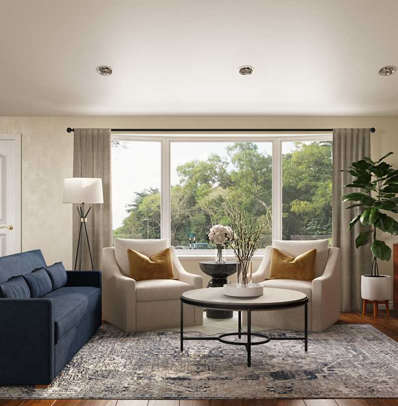 Modern, Glam, Transitional Living Room Design by Havenly Interior Designer Sable