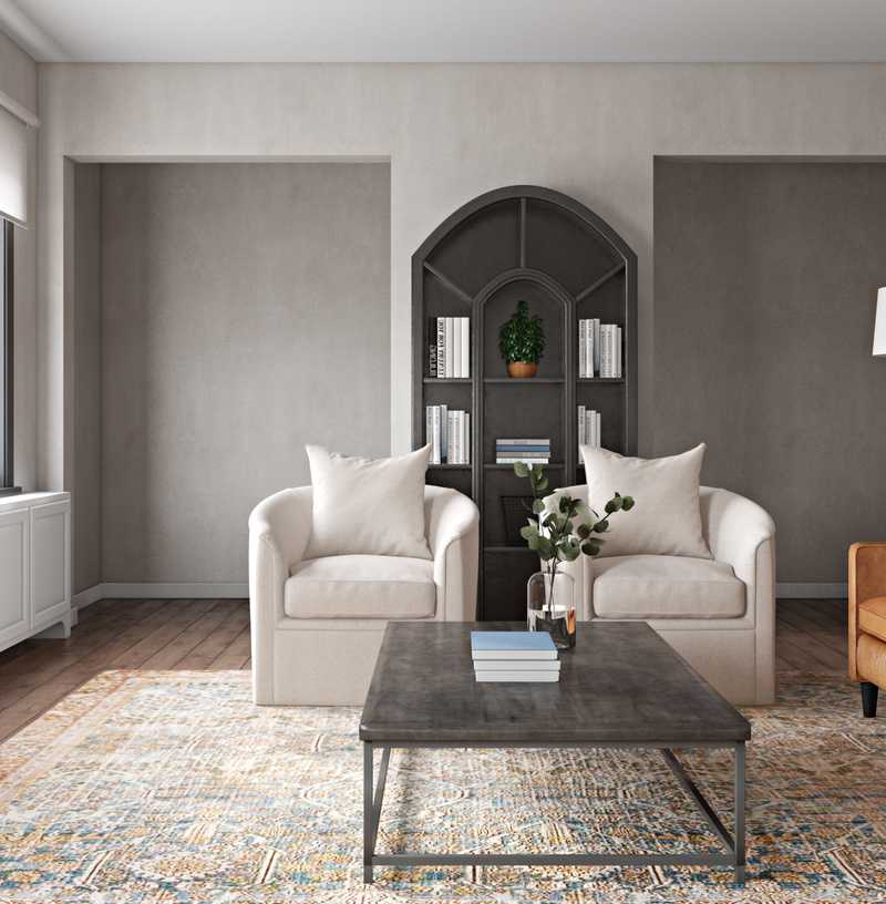 Modern, Minimal Living Room Design by Havenly Interior Designer Annmarie