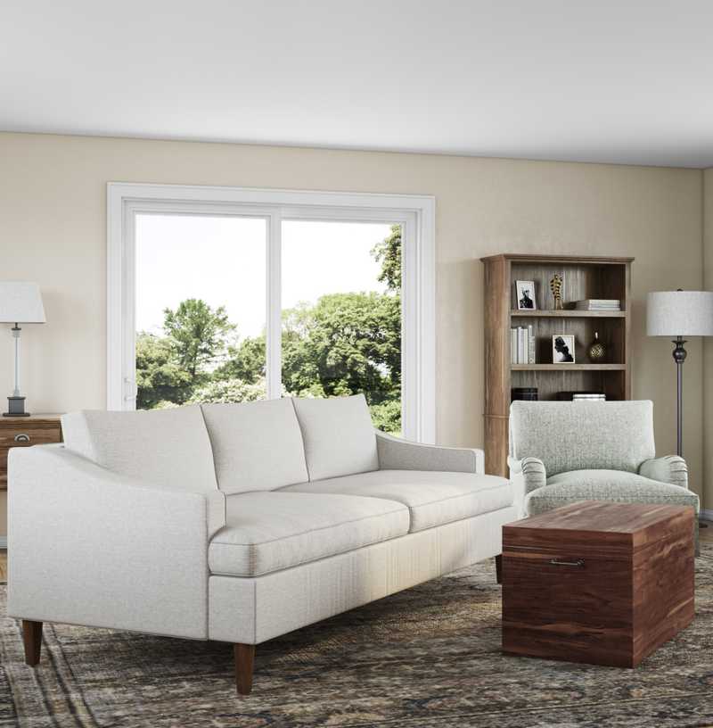 Traditional, Rustic Living Room Design by Havenly Interior Designer Sawyer