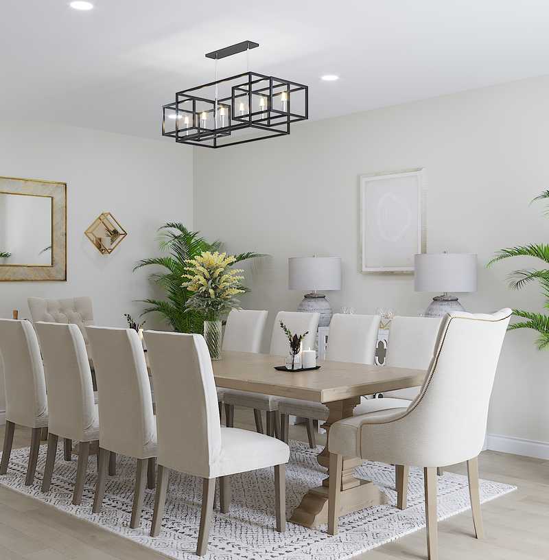 Coastal, Transitional Dining Room Design by Havenly Interior Designer Merna