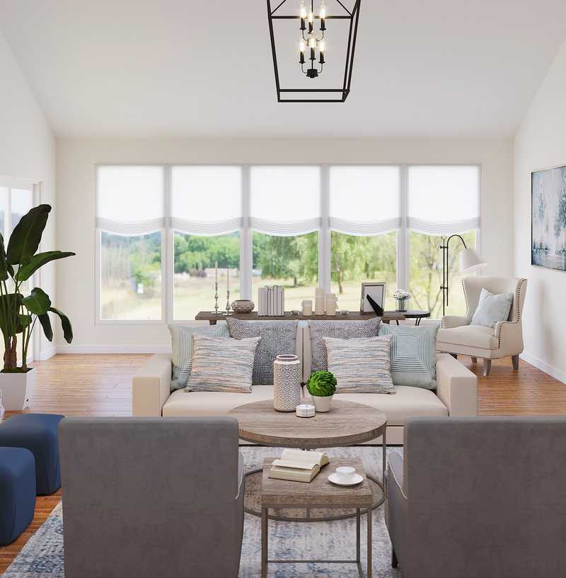 Modern, Glam, Farmhouse Living Room Design by Havenly Interior Designer Sara