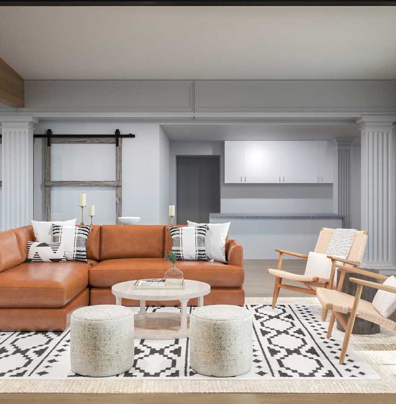 Bohemian, Rustic Living Room Design by Havenly Interior Designer Sophia