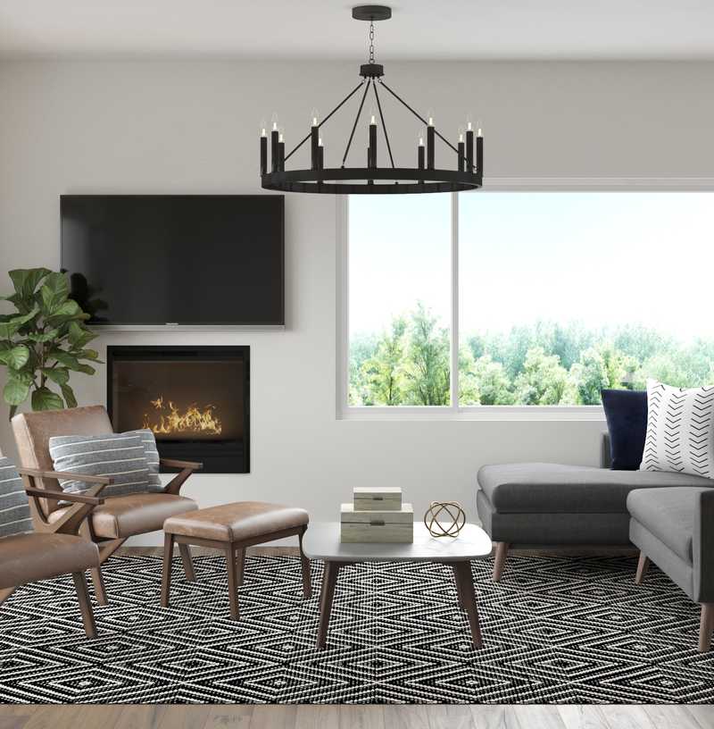 Midcentury Modern Living Room Design by Havenly Interior Designer Sofia