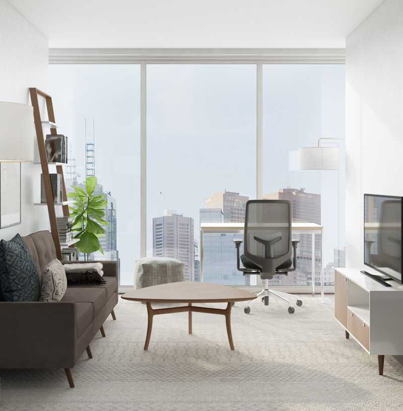 Modern, Midcentury Modern Living Room Design by Havenly Interior Designer Jessie