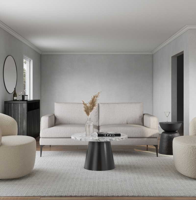 Modern, Glam, Minimal, Scandinavian Living Room Design by Havenly Interior Designer Shalene