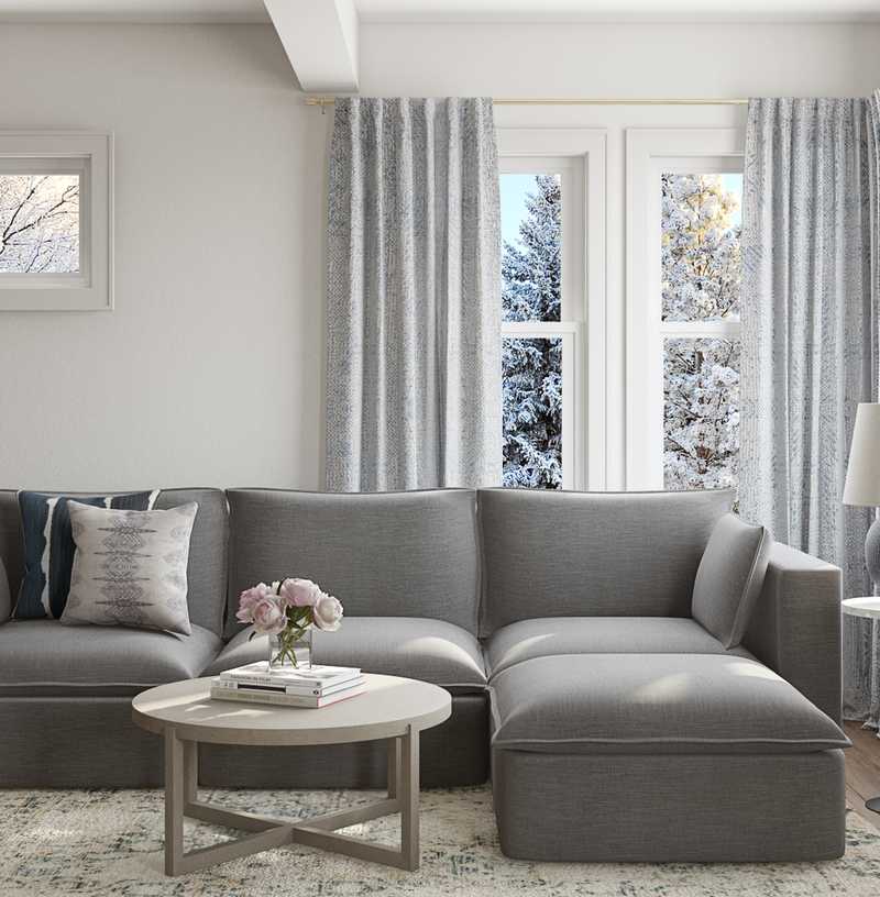 Bohemian, Midcentury Modern Living Room Design by Havenly Interior Designer Kacey