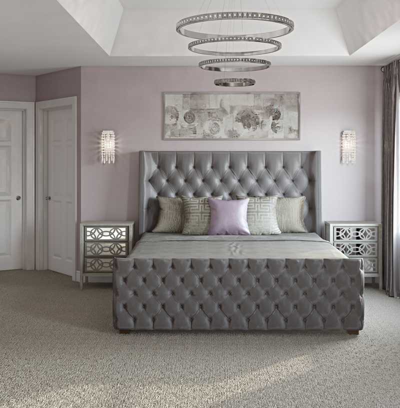 Glam, Transitional Bedroom Design by Havenly Interior Designer Sharon