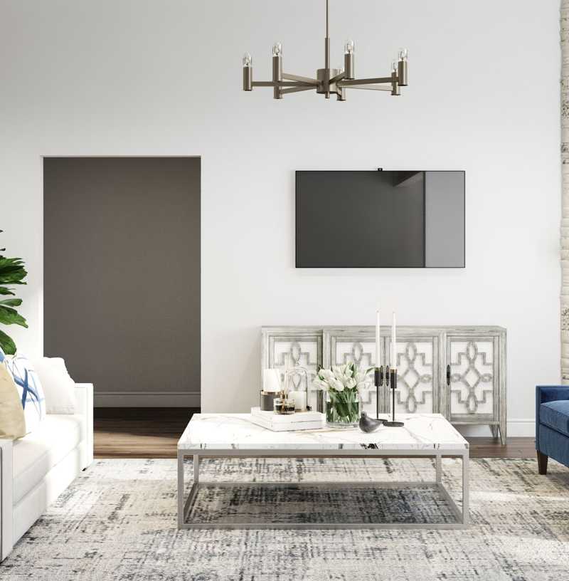 Contemporary Living Room Design by Havenly Interior Designer Tatiana