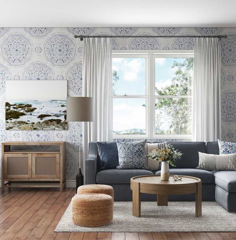 Classic, Coastal Living Room Design by Havenly Interior Designer Victoria