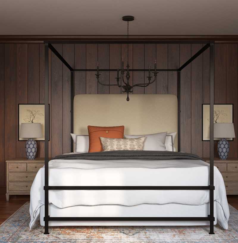 Modern, Farmhouse, Vintage Bedroom Design by Havenly Interior Designer Erin