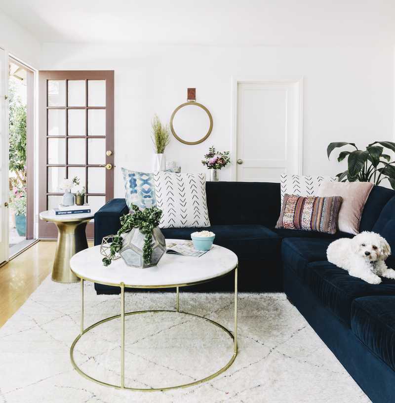 Modern, Eclectic, Bohemian Living Room Design by Havenly Interior Designer Jordan