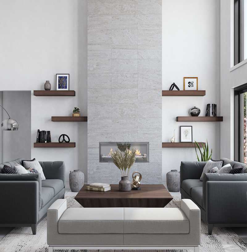 Modern, Eclectic, Glam, Minimal Living Room Design by Havenly Interior Designer Masooma