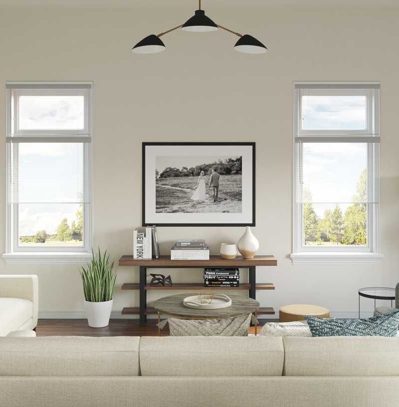 Modern, Rustic Living Room Design by Havenly Interior Designer Jessie