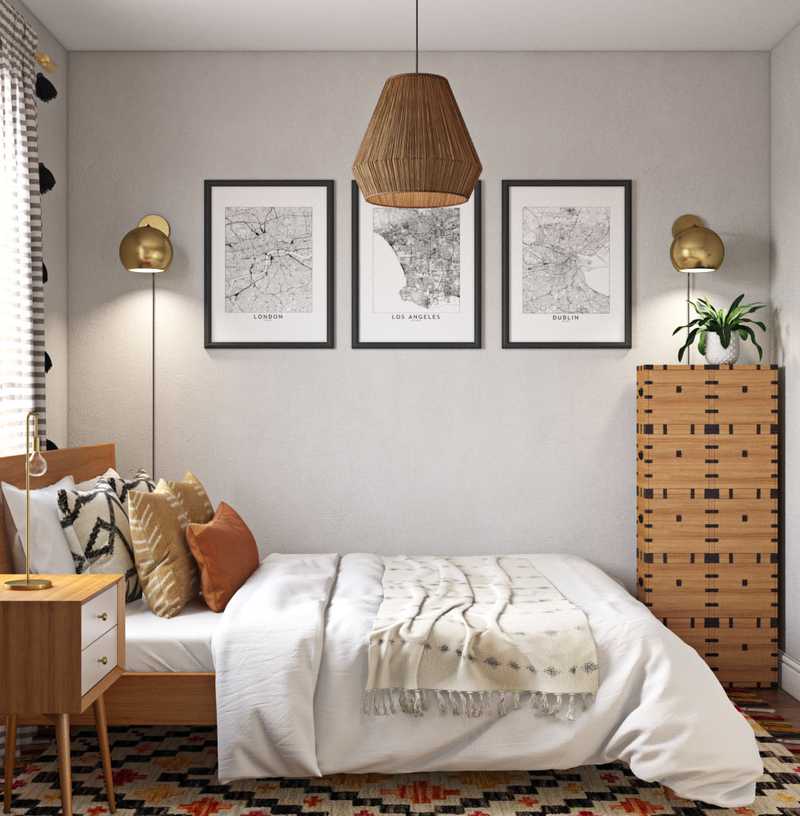 Eclectic, Bohemian, Global Bedroom Design by Havenly Interior Designer Julieta