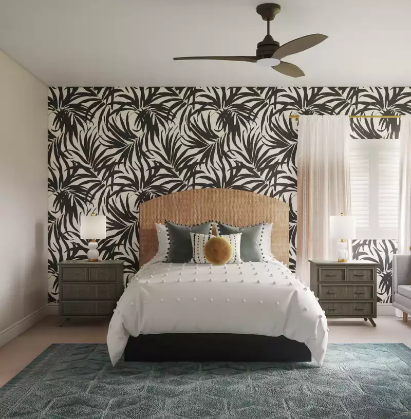 Bohemian, Glam Bedroom Design by Havenly Interior Designer Tammy