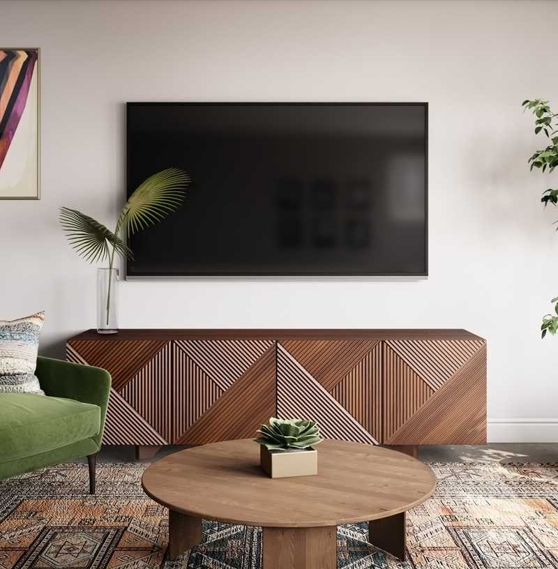 Eclectic, Bohemian, Midcentury Modern Living Room Design by Havenly Interior Designer Sarah
