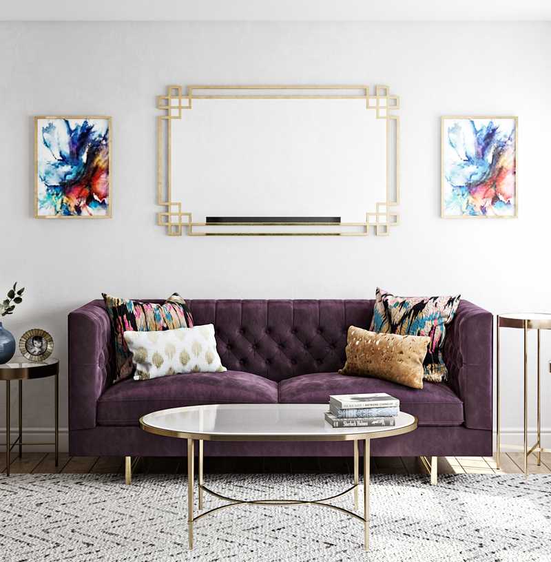 Modern, Glam Living Room Design by Havenly Interior Designer Deeksha