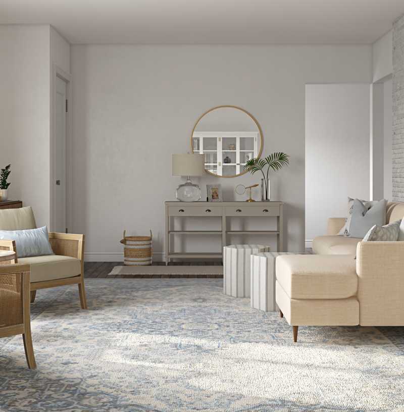 Coastal, Farmhouse, Rustic Living Room Design by Havenly Interior Designer Melissa