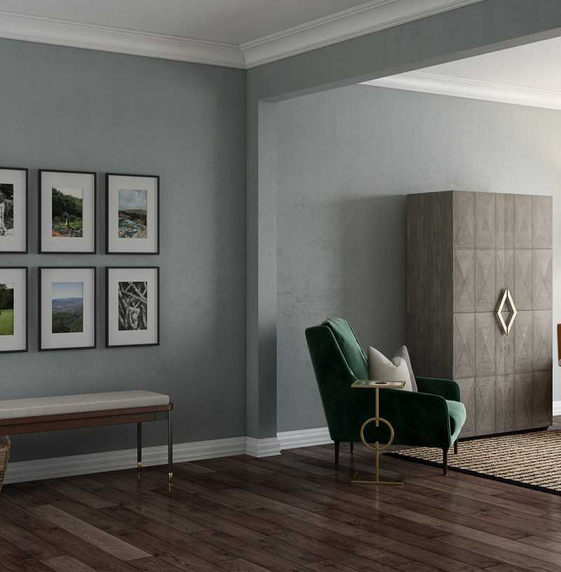 Contemporary, Midcentury Modern Living Room Design by Havenly Interior Designer Erin