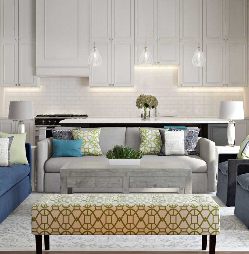 Classic, Farmhouse, Transitional Living Room Design by Havenly Interior Designer Jonica