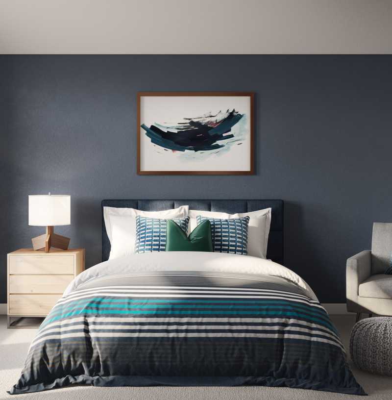 Modern, Industrial Bedroom Design by Havenly Interior Designer Karen