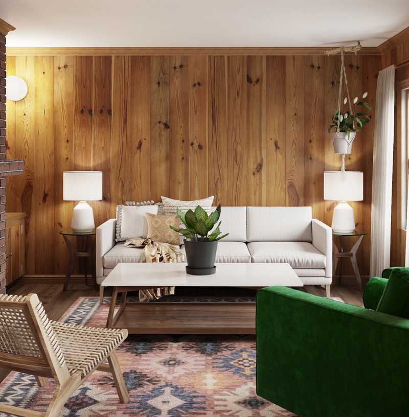 Modern, Bohemian, Industrial Living Room Design by Havenly Interior Designer Nicolle