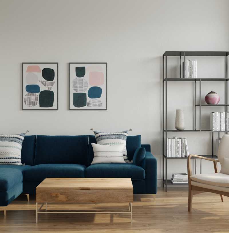 Bohemian, Scandinavian Living Room Design by Havenly Interior Designer Rocio
