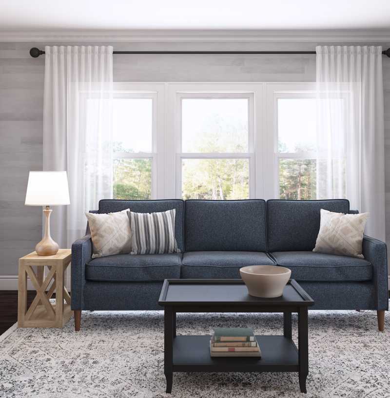 Classic, Farmhouse Living Room Design by Havenly Interior Designer Sara