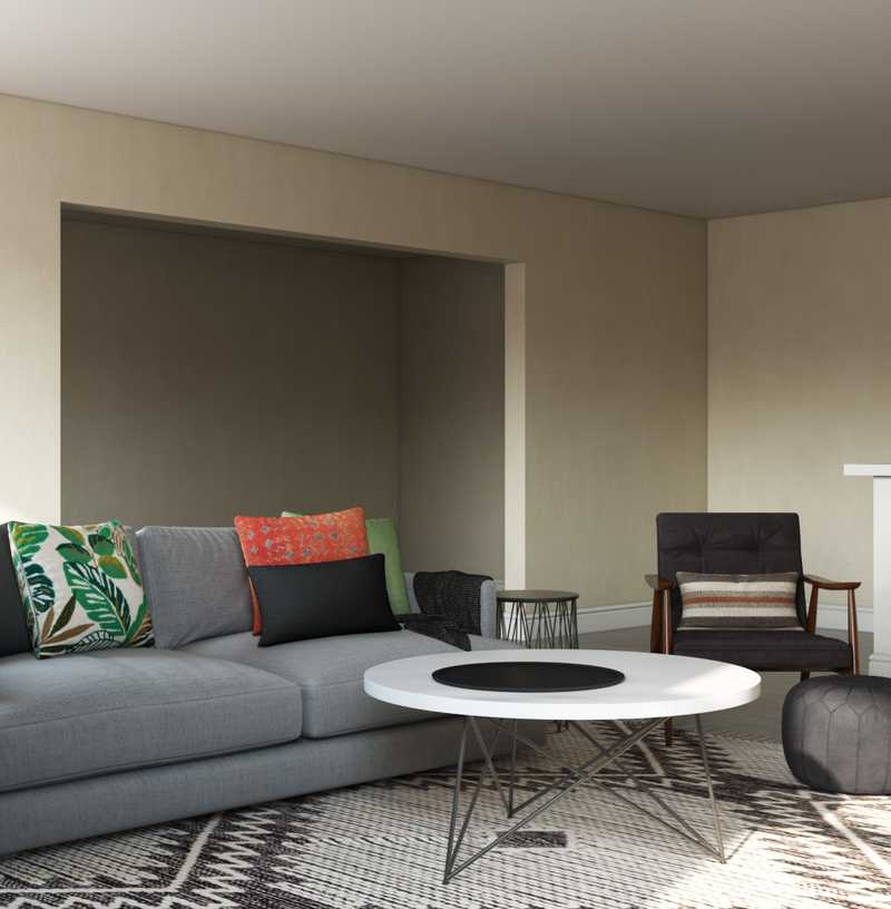 Contemporary, Glam, Global Living Room Design by Havenly Interior Designer Sabra
