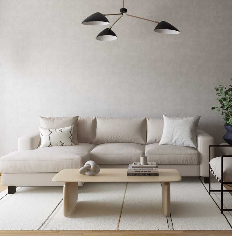 Contemporary, Minimal Living Room Design by Havenly Interior Designer Sarah