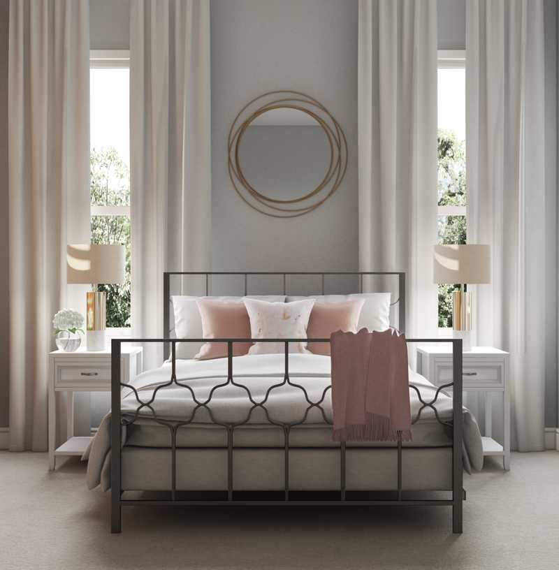Glam, Transitional, Minimal Bedroom Design by Havenly Interior Designer Christine