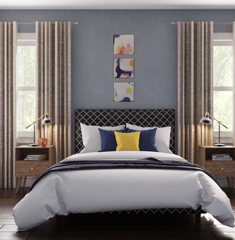 Eclectic, Preppy Living Room Design by Havenly Interior Designer Candace