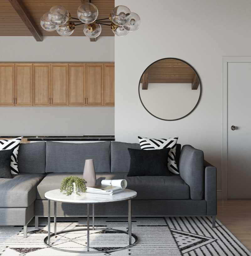 Contemporary, Industrial Living Room Design by Havenly Interior Designer Rocio