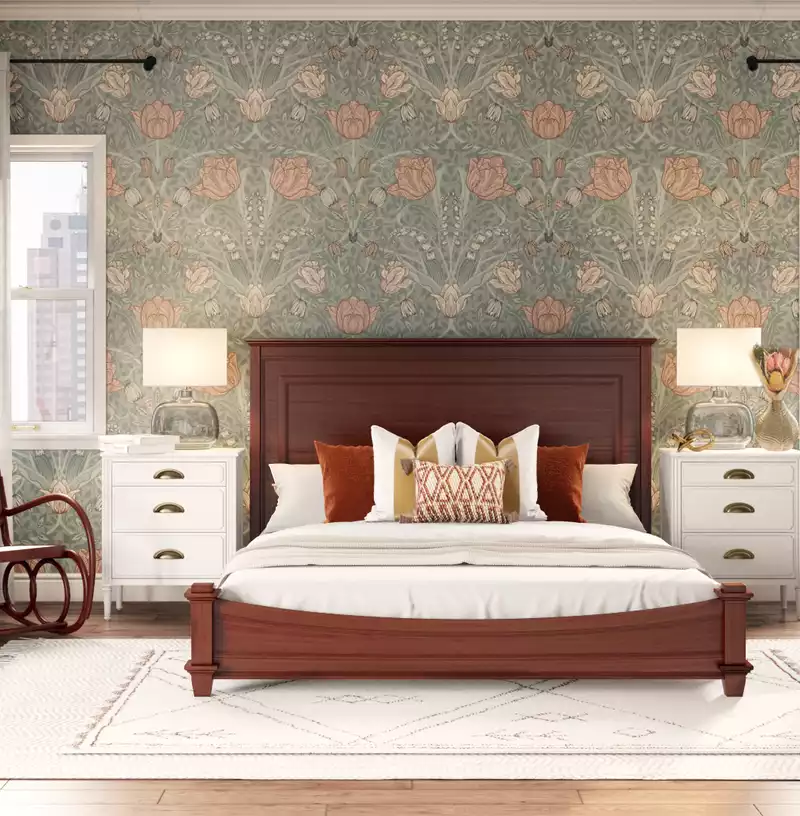 Eclectic, Bohemian, Traditional, Global Bedroom Design by Havenly Interior Designer Stacy