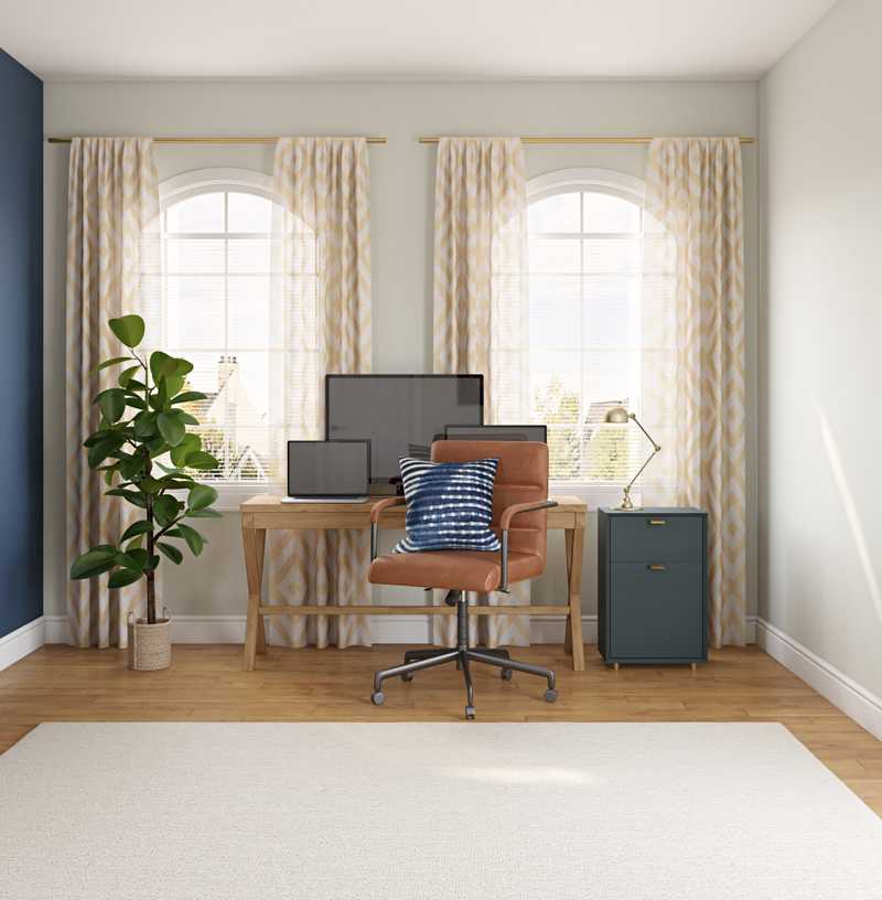 Modern, Rustic Office Design by Havenly Interior Designer Lisa