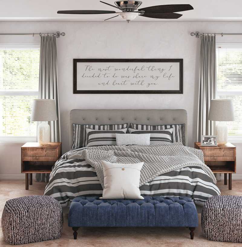 Classic, Farmhouse Bedroom Design by Havenly Interior Designer Austin