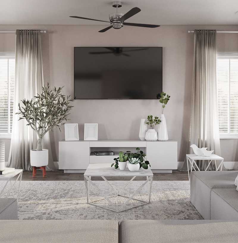 Contemporary, Modern, Glam Living Room Design by Havenly Interior Designer Denise