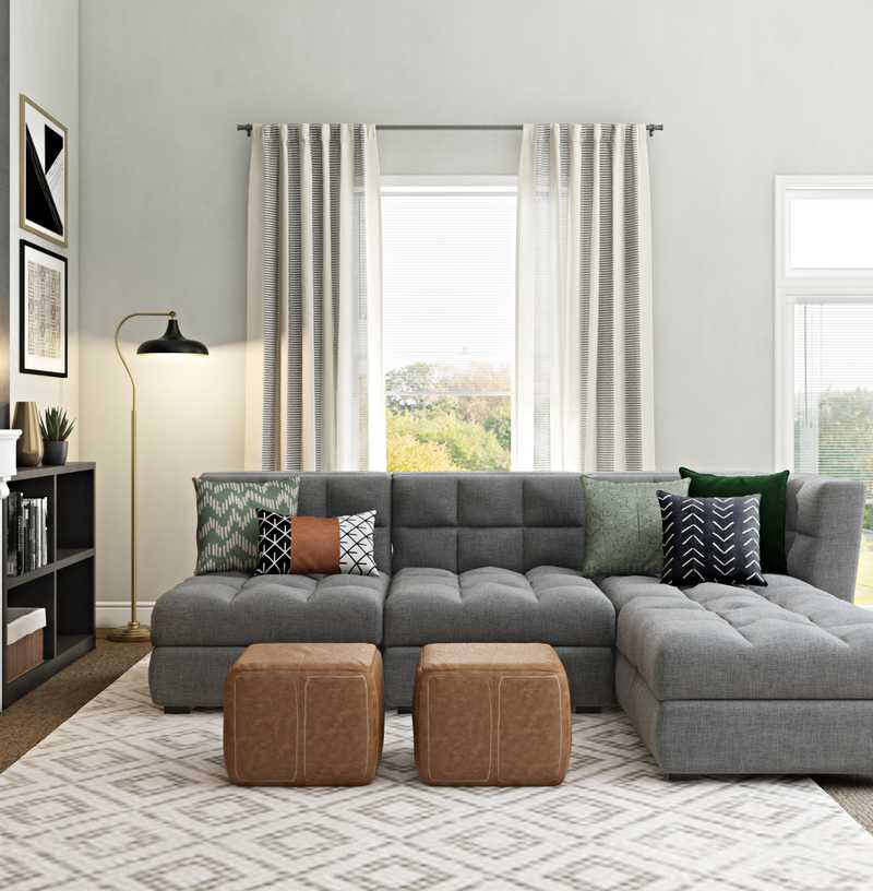 Midcentury Modern, Scandinavian Living Room Design by Havenly Interior Designer Jacquelyn